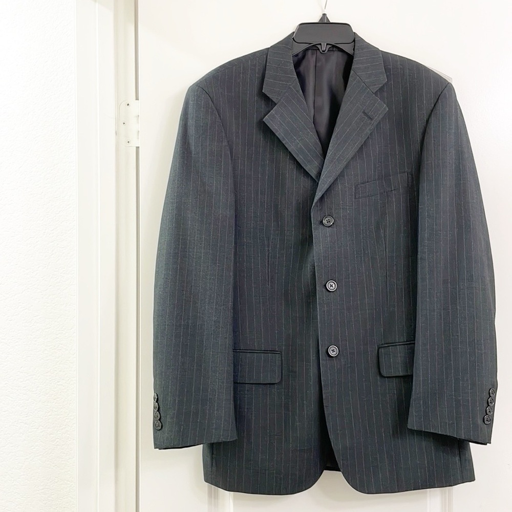 George black pinstripe suit jacket